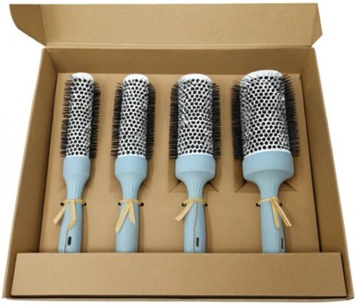 Ritter - סט 4 מברשות פן קרמיות - צבע תכלת