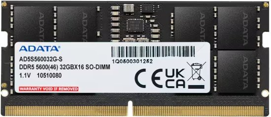 זכרון למחשב נייד ADATA SODIMM 32GB DDR5 5600MT / s CL46