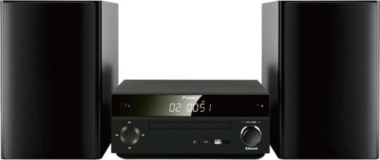 מערכת מיקרו סטריאו עם נגן CD ורדיו FM דגם PM770 מבית Premier - צבע שחור