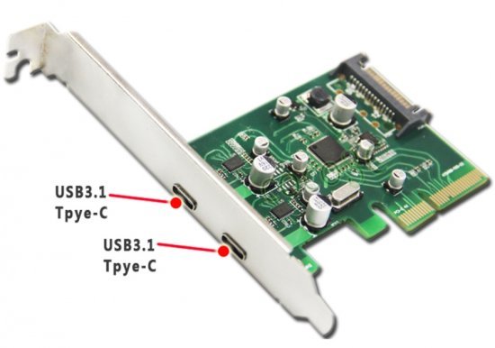 447897_b_1.jpg מציאון ועודפים - כרטיס PCI-E עם 2 חיבורי Gold Touch USB 3.1 Type-C