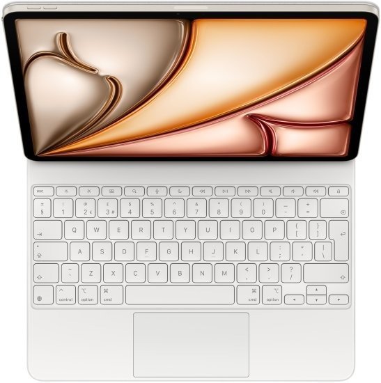 מציאון ועודפים - מקלדת Apple Magic Keyboard בעברית ל-iPad Air 13-inch (M3 / M2) - צבע לבן