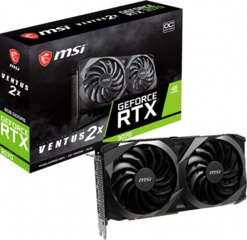 מציאון ועודפים - כרטיס מסך MSI RTX 3070 VENTUS 2X 8GB OC LHR GDDR6 HDMI 3xDP