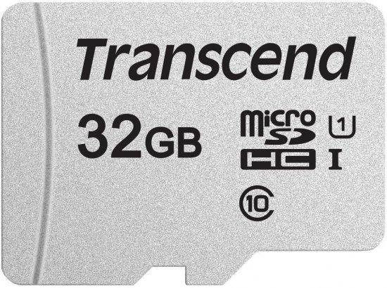 כרטיס זכרון Transcend 300S Micro SDHC UHS-I U1 TS32GUSD300S - נפח 32GB - ללא מתאם SD