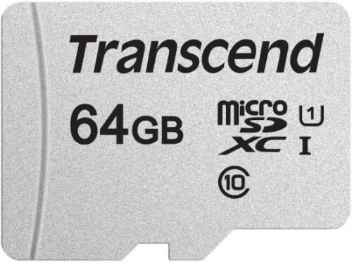 כרטיס זכרון Transcend 300S Micro SDXC UHS-I U1 TS64GUSD300S - נפח 64GB - ללא מתאם SD