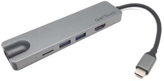 תחנת עגינה מיני USB Type-C עם חיבורי Gold Touch SU-C06 HDMI + 2xUSB + LAN + TF Slot & PD