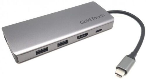 60477_b_1.jpg תחנת עגינה USB Type-C עם חיבורי Gold Touch SU-C12 HDMI + VGA + 4xUSB + LAN + TF / SD Slot & PD