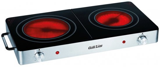 כירה חשמלית קרמית כפולה Gold Line ATL-802