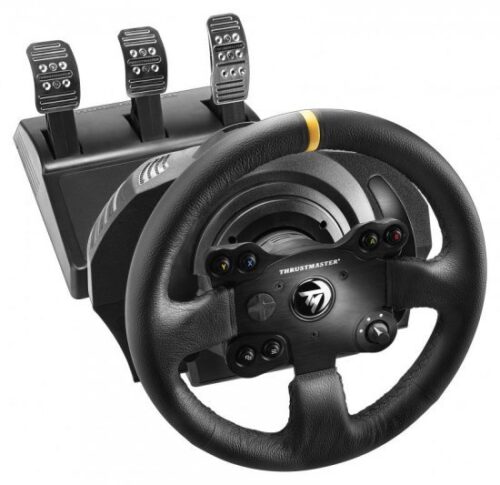 68380_b_1.jpg הגה מירוצים עם דוושות Thrustmaster TX-RW Leather Edition Feedback לאקסבוקס ONE ולמחשב PC