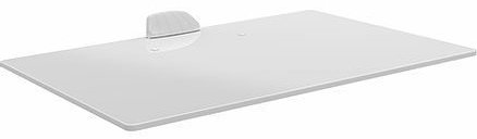 מדף זכוכית למכשירי אודיו וידיאו מבית Barkan - צבע לבן