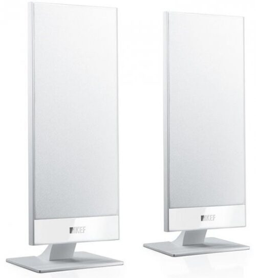 זוג רמקולים לוויניים מרכזיים KEF Flat T series T101 Ultra-Slim ''4.5- צבע לבן