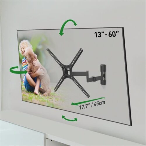 זרוע קיר אוניברסלית למסכים בגודל ''60-''13 מבית Barkan